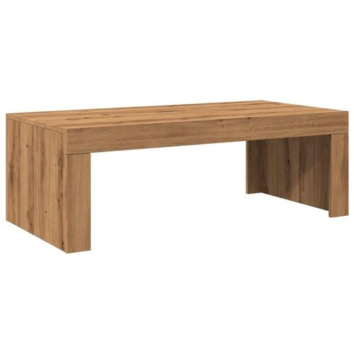 Sofabord 102x50x35 cm konstrueret træ kunsteg