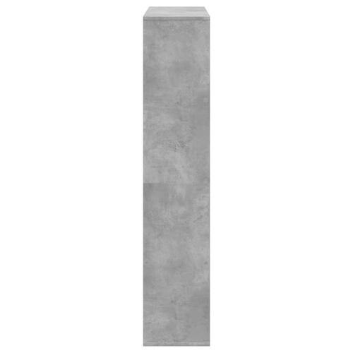 Bogreol 102x29x143 cm konstrueret træ betongrå