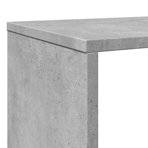 Bogreol 102x29x143 cm konstrueret træ betongrå