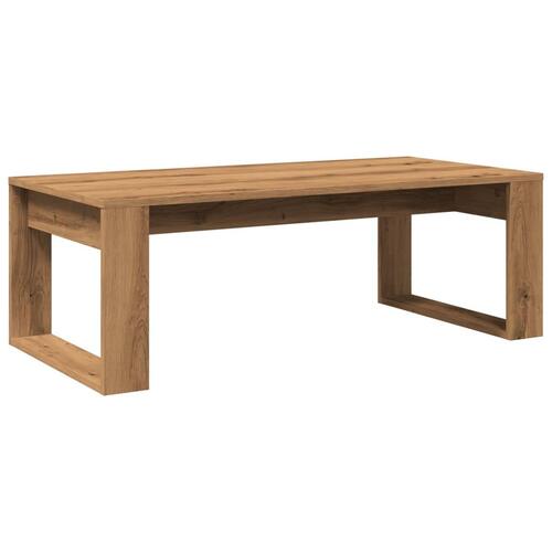 Sofabord 102x50x35 cm konstrueret træ kunsteg