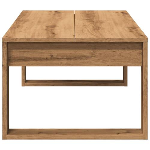 Sofabord 102x50x35 cm konstrueret træ kunsteg