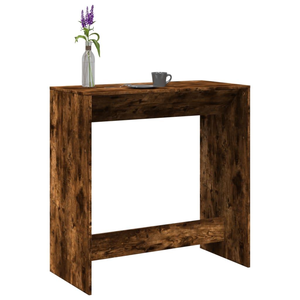 Barbord 102x50x103,5 cm konstrueret træ røget egetræsfarve