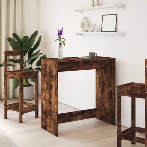 Barbord 102x50x103,5 cm konstrueret træ røget egetræsfarve