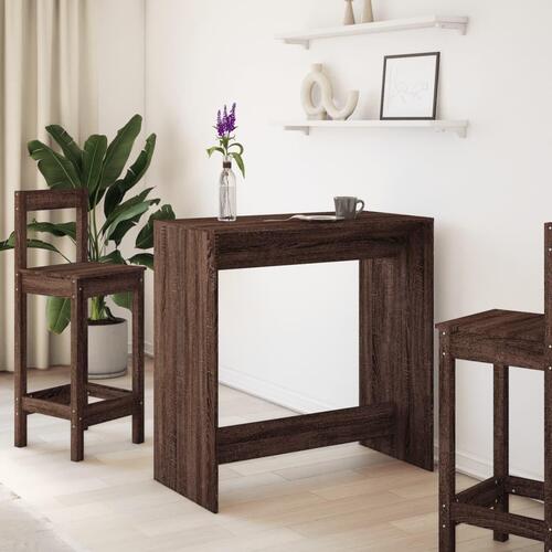 Barbord 102x50x103,5 cm konstrueret træ brun egetræsfarve