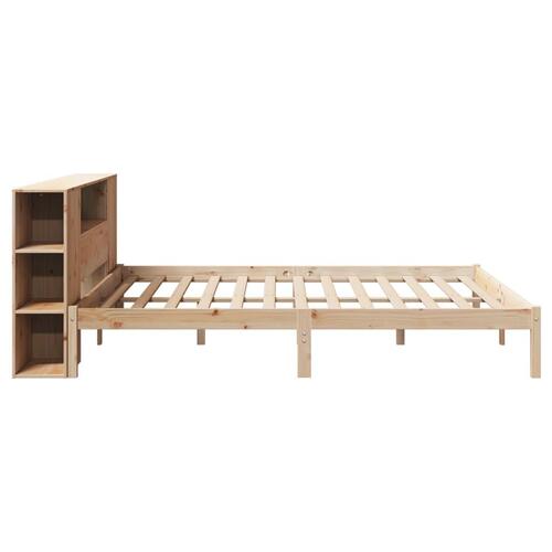Seng med reol uden madras 180x200 cm massivt fyrretræ