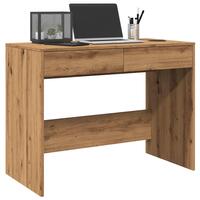 Skrivebord 101x50x76,5 cm konstrueret træ kunsteg