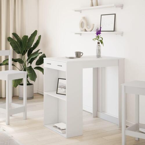 Barbord 102x70x103,5 cm konstrueret træ hvid