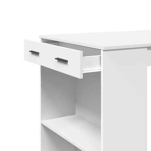 Barbord 102x70x103,5 cm konstrueret træ hvid
