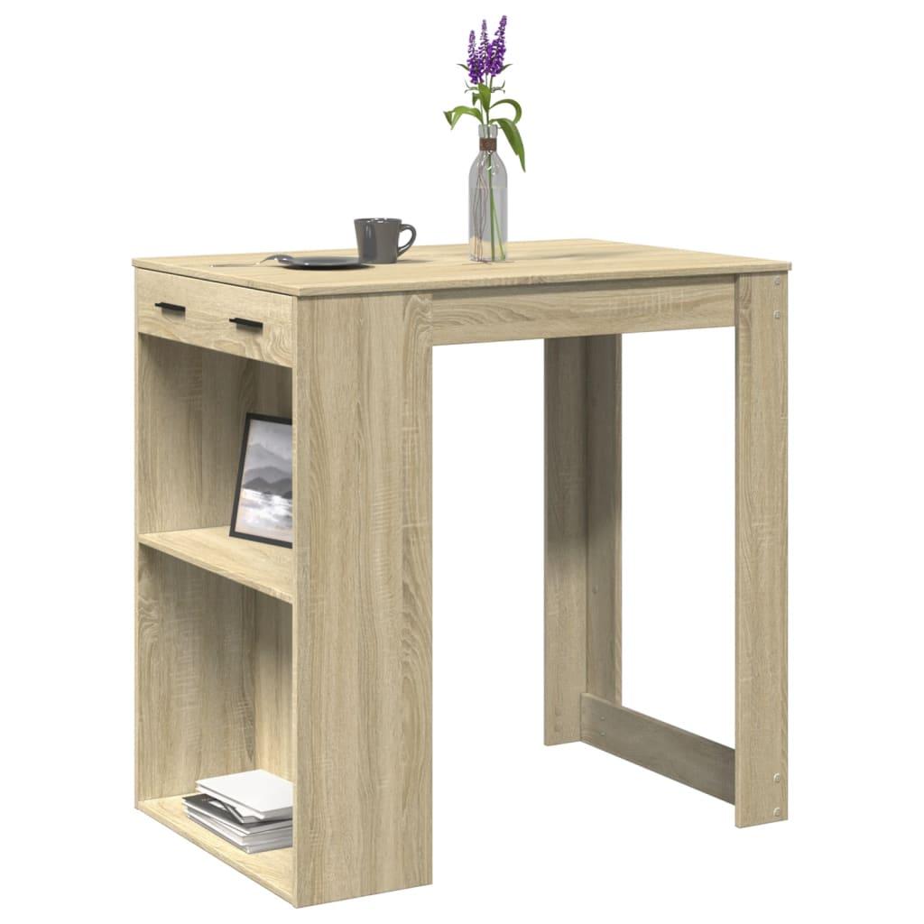 Barbord 102x70x103,5 cm konstrueret træ sonoma-eg