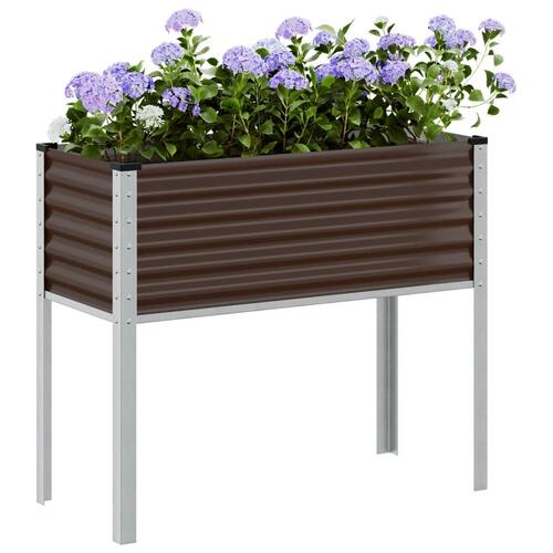 Plantekasse 100x41x90cm stål brun