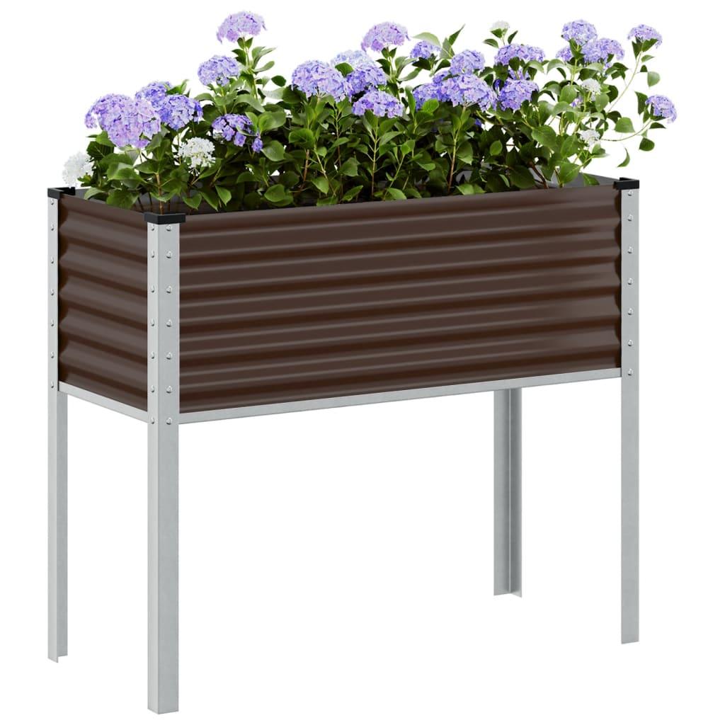 Plantekasse 100x41x90cm stål brun