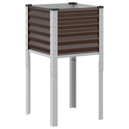 Plantekasse 45x45x88 cm stål brun