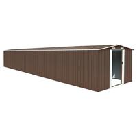 Haveskur 257x779x181 cm galvaniseret stål brun