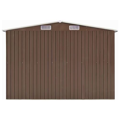 Haveskur 257x779x181 cm galvaniseret stål brun