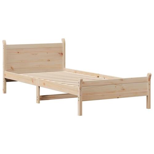 Sengeramme uden madras 75x190 cm massivt fyrretræ