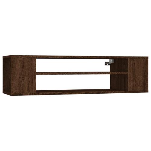 Væghængt tv-skab 100x30x26,5 cm konstrueret træ brun egetræ