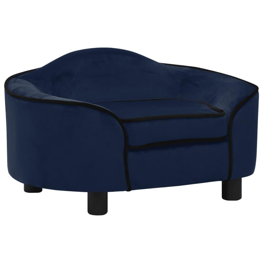 Hundesofa 67x47x36 cm plys blå