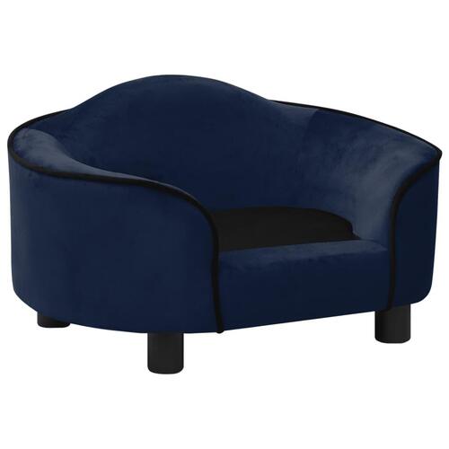 Hundesofa 67x47x36 cm plys blå