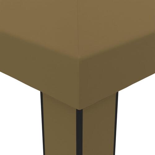 Pavillon med dobbelttag 3x6 m 180 g/m² gråbrun