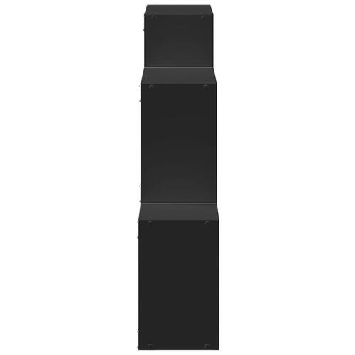 Vægskab 78x18x71 cm konstrueret træ sort