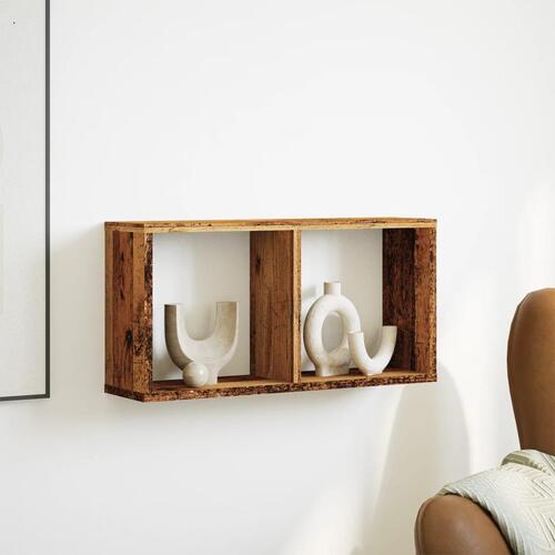 Vægskab 60x16x30 cm konstrueret træ antikt træ