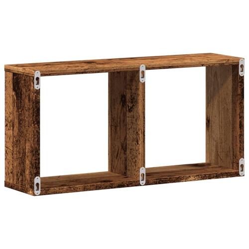Vægskab 60x16x30 cm konstrueret træ antikt træ