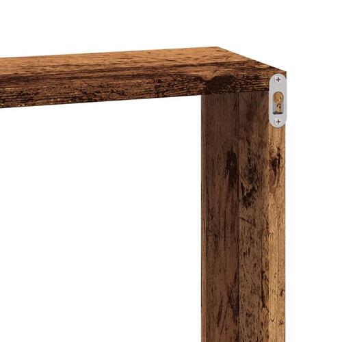 Vægskab 60x16x30 cm konstrueret træ antikt træ