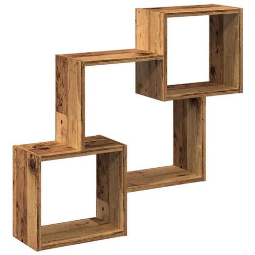 Vægskab 78x18x71 cm konstrueret træ antikt træ