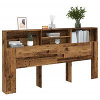 Sengegavl med opbevaring 200x19x103,5 cm konstrueret træ