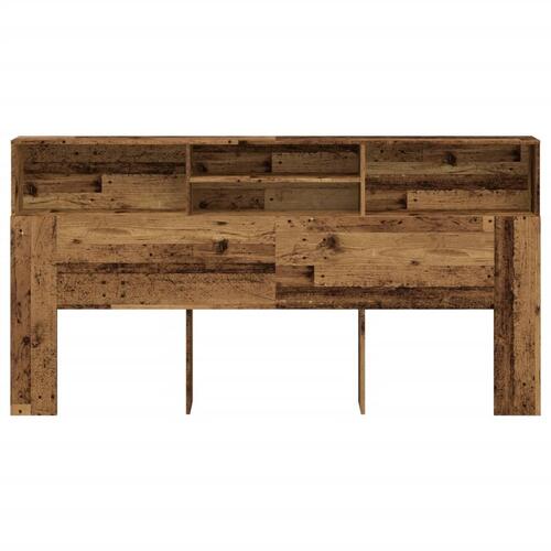 Sengegavl med opbevaring 200x19x103,5 cm konstrueret træ
