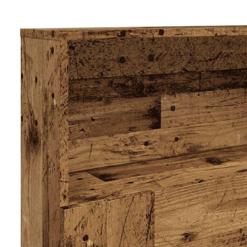 Sengegavl med opbevaring 200x19x103,5 cm konstrueret træ