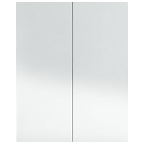 Badeværelsesskab med spejl 60x15x75 cm MDF antracitgrå