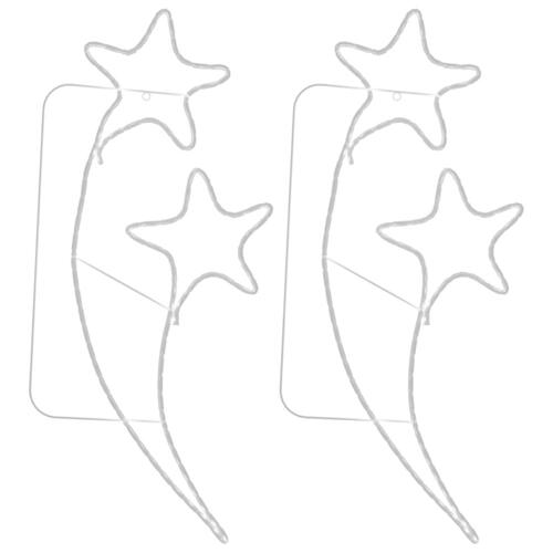 Stjerneformede lyskæder 2 stk. 125,5x53x4,5 cm varmt hvidt lys