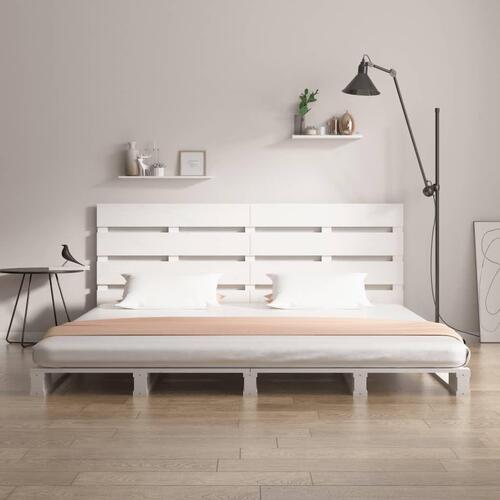 Sengeramme uden madras 160x200 cm massivt fyrretræ hvid