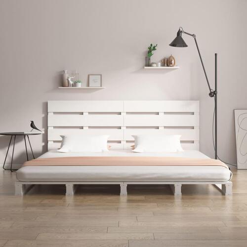 Sengeramme uden madras 180x200 cm massivt fyrretræ hvid