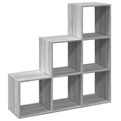 Bogreol/rumdeler 99x29x99 cm 3 niveauer konstrueret træ