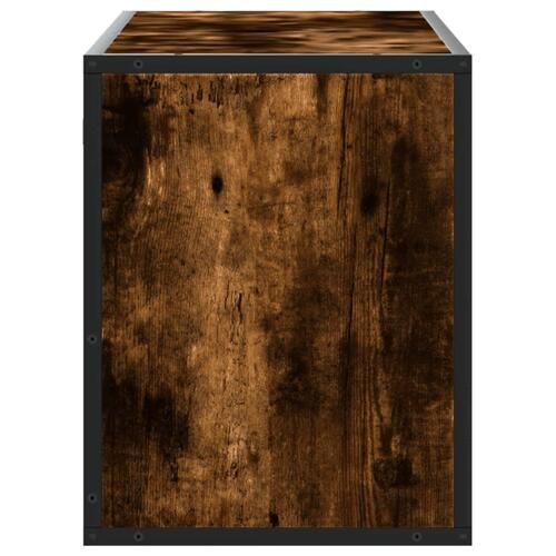 Tv-bord 100x31x39,5 cm konstrueret træ og metal røget egetræ