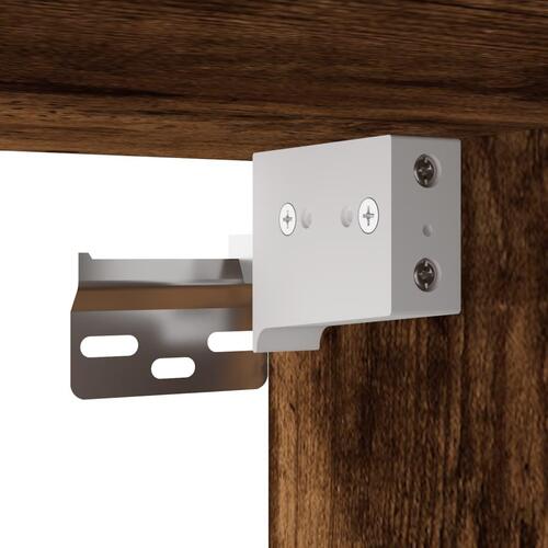 Tv-bord 100x31x39,5 cm konstrueret træ og metal røget egetræ