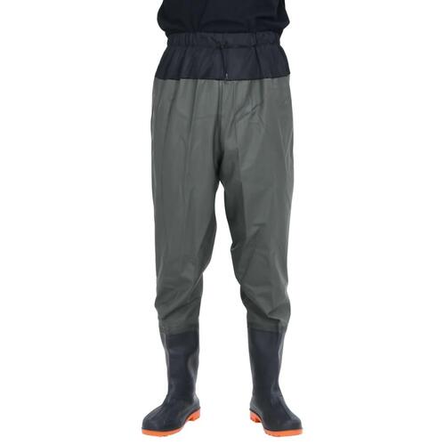 Waist waders med støvler str. 43 mørkegrøn