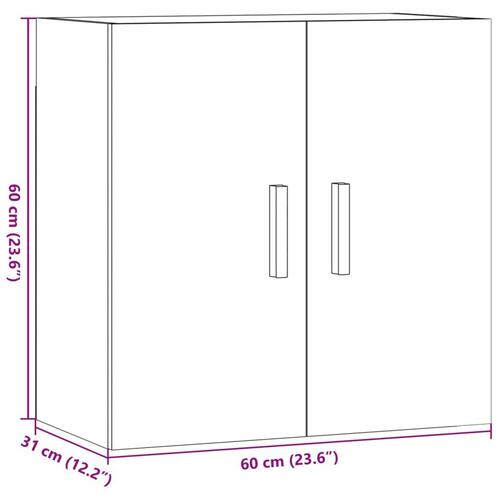 Vægskab 60x31x60 cm konstrueret træ kunsteg