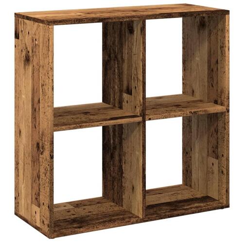 Bogreol/rumdeler 69,5x29x69,5 cm konstrueret træ antikt træ