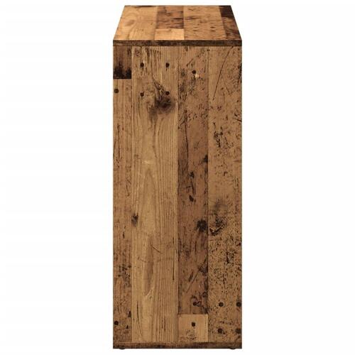 Bogreol/rumdeler 69,5x29x69,5 cm konstrueret træ antikt træ