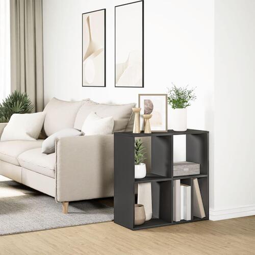 Bogreol/rumdeler 69,5x29x69,5 cm konstrueret træ sort