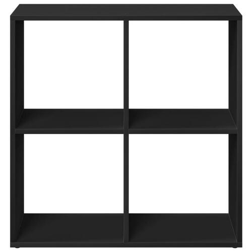 Bogreol/rumdeler 69,5x29x69,5 cm konstrueret træ sort