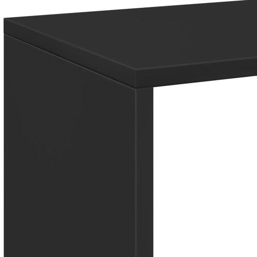 Bogreol/rumdeler 69,5x29x69,5 cm konstrueret træ sort