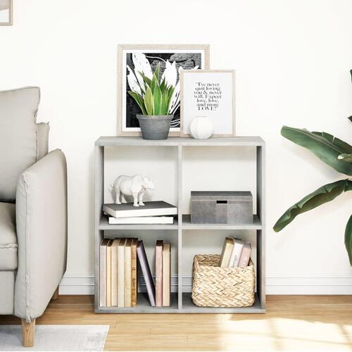 Bogreol/rumdeler 69,5x29x69,5 cm konstrueret træ betongrå