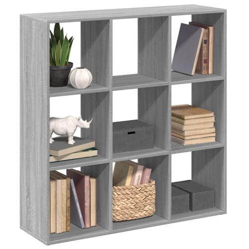 Bogreol/rumdeler 102x29x103,5 cm konstrueret træ grå sonoma-eg