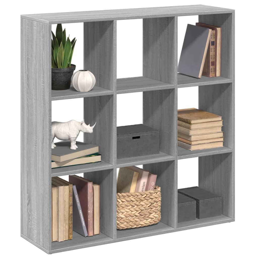 Bogreol/rumdeler 102x29x103,5 cm konstrueret træ grå sonoma-eg