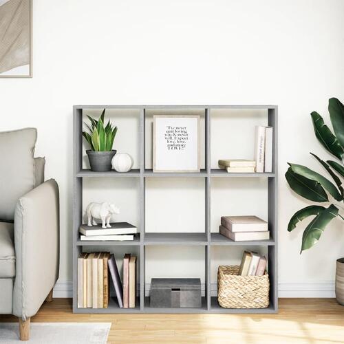Bogreol/rumdeler 102x29x103,5 cm konstrueret træ grå sonoma-eg