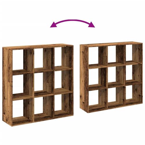 Bogreol/rumdeler 102x29x103,5 cm konstrueret træ antikt træ